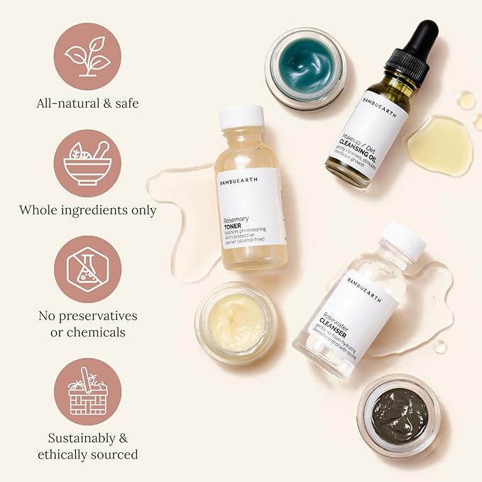 Bambu Earth Natural Skincare Starter Kit, Cleansing