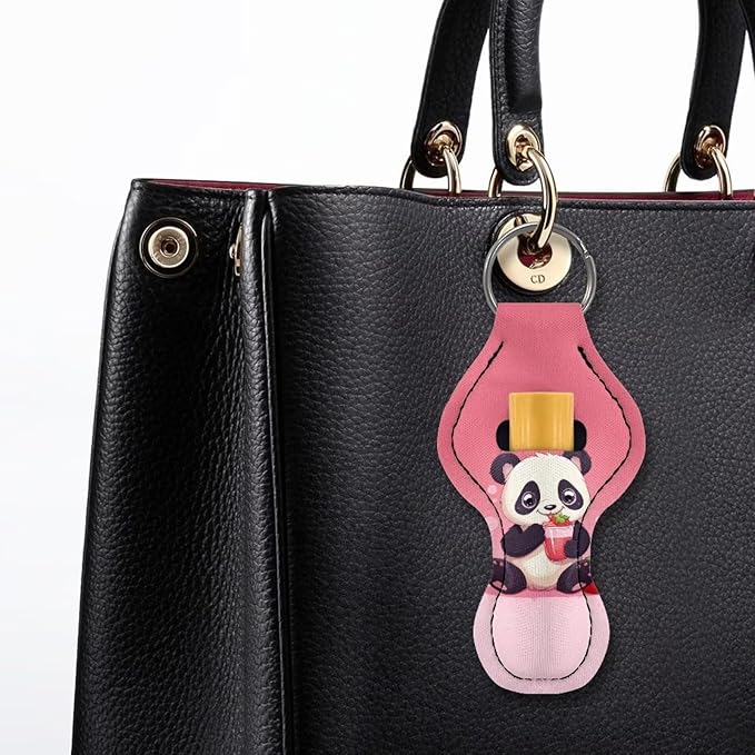 Chapstick Holder Keychain for Lipstick Lip Girls