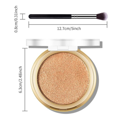 Baked Highlighter Powder Palette, Makeup Highlighter Powder Palette Bronze Glow