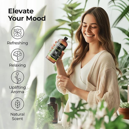 Healing Solutions Tea Tree Essential Oil Bulk, 16oz - 100% Pure Large Bottle of Tea Tree Oil for Shampoo, Hair, Soap, Spray, Skin - Large Tea Tree Oil - Big Bottle of Tea Tree Oil - Tea Tree Lotion