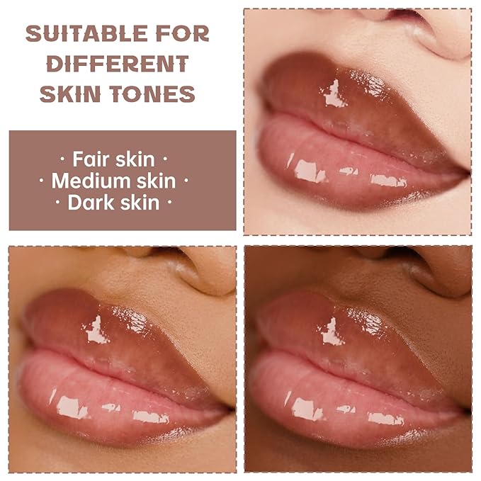 Lip Liner Marker Pen, Lip Stain Liquid Lip Liner Pencil Kit, Waterproof and Long Lasting Nude Lip Liner and Lip Gloss Combo, Non-Stick Cup Nourishing Clear Lip Butter Gloss Set Makeup