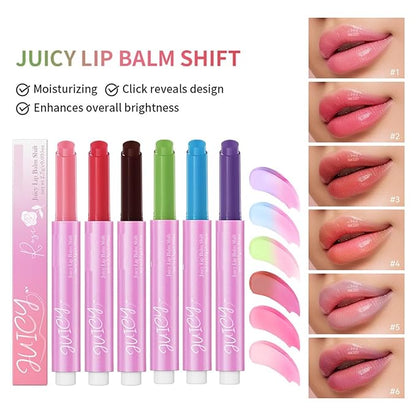 MAEPEOR Tinted Lip Balm 6 Colors Blueberry)