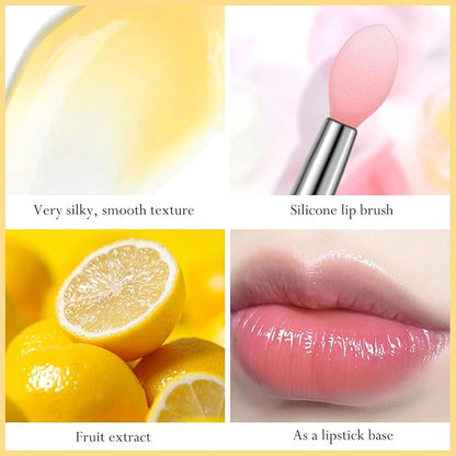 2Pc Jelly Lip Mask Overnight,Fruity Lemon Collagen-Lemon