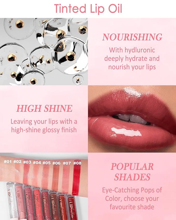 Brown Peel Off Lip Liner Stain & Pink Lip