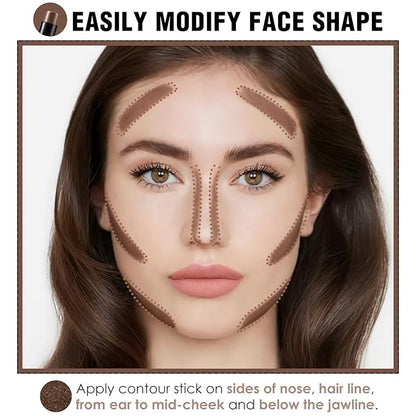 FOCALLURE Cream Contour Stick, Matte Bronzer Stick, Professional