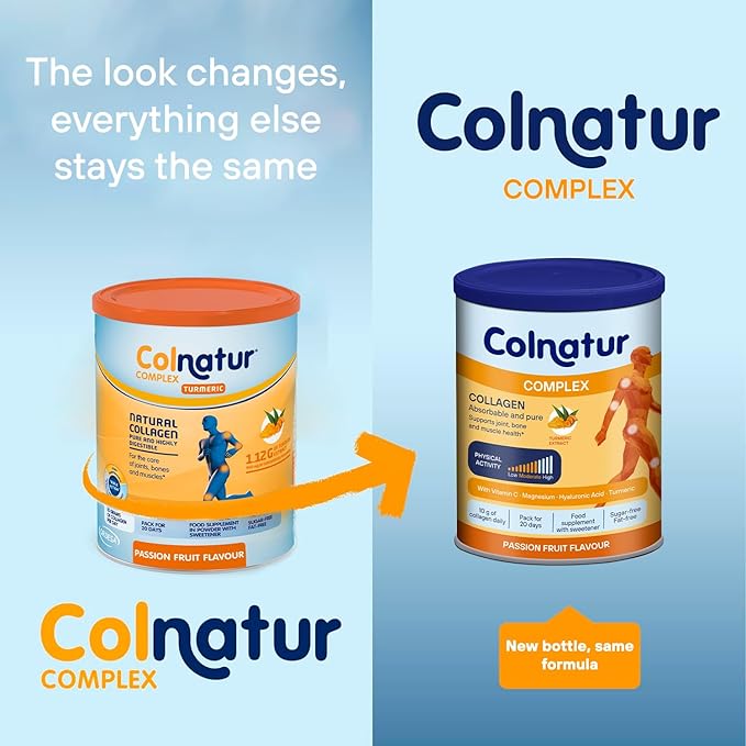 COLNATUR Complex Collagen Turmeric Flavor 250g – Joints, Bones, Muscles, Teeth and Skin – Collagen and Vitamin C