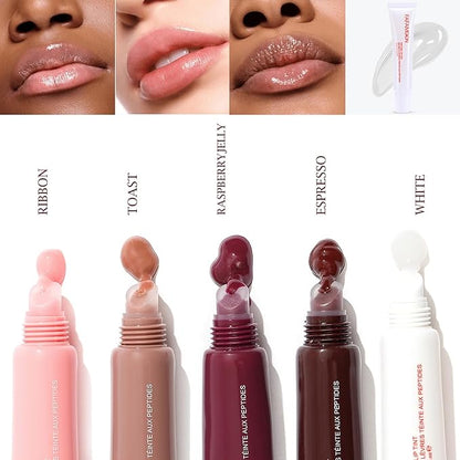 5 Colors Hydrating Lip Gloss, Shiny Jelly Lip Plumping Lip Balms, Long Lasting Nourishing Non-sticky Fresh Clear Smooth Lip Care
