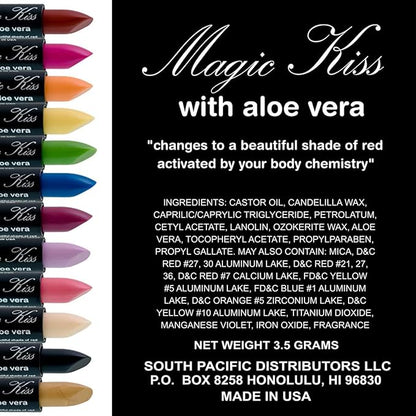 Magic Kiss Pack of 12 Color Changing Aloe Magic
