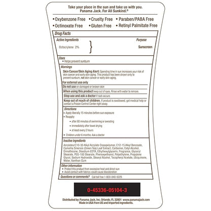 Panama Jack Sunscreen Tanning Lotion - SPF 4, PABA, Paraben, Gluten & Cruelty Free, Antioxidant Moisturizing Formula, 6 FL OZ (Pack of 12)