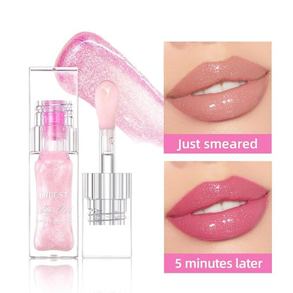 Magic Color Changing Lip Oil, Cosmetics Color Changing Lip Oil, Warm Change Hydrating Lip Gloss, Long Lasting Shimmery Lip Glow Oil, Moisturizing Non-sticky Fresh Texture Lip Oil (Set K, 2)