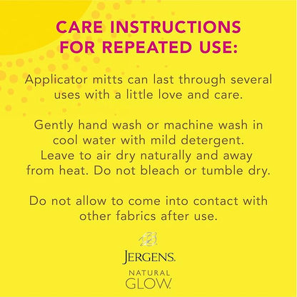 Jergens Natural Glow Body Applicator Mitt, Flawless, Streak-free Tanning Blender Glove, Reusable Tanning Mitt Protects Hands, Deep