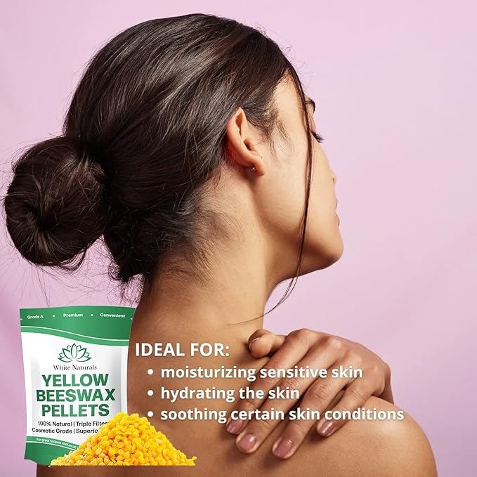 Yellow Beeswax Pellets 2lb (1lb in Naturals