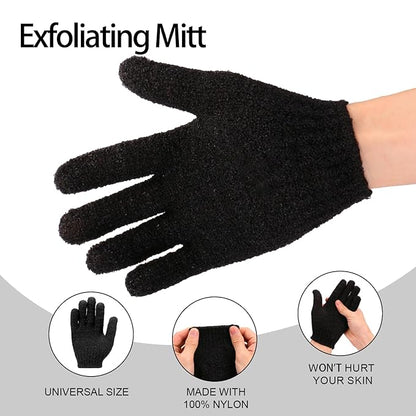 UNIMEIX 4 Pack Self Tanning Mitt Applicator Kit Set Self Tan Back Applicator with Self Tanning Glove for Self Tan Mitt Mini Self Tan Glove and Sunscreen Brush (Black)