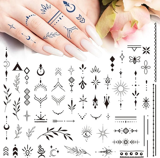 2sheets Semi Permanent Tattoo Temporary Tattoos Adult Women Fake Tattoos