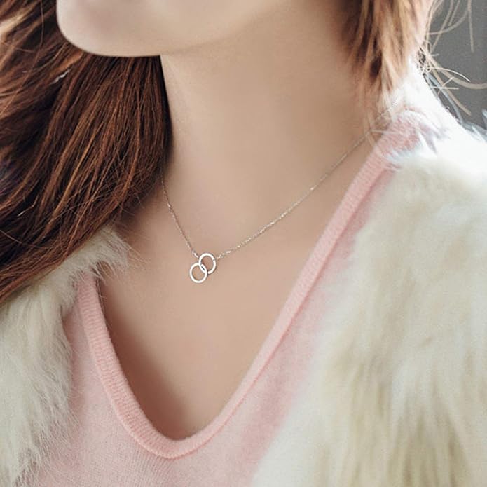 Creative Y-shaped Necklace Hollow Ring Necklace Chain Jewelry