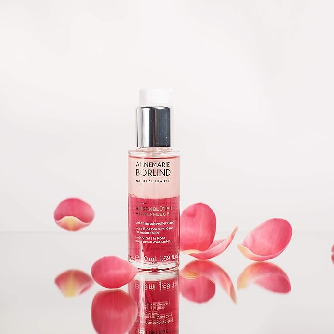 ANNEMARIE BÖRLIND – Rose Blossom Revitalizing Care – Sustainably Sourced Anti-Aging Face Serum With Valuable Plant Oils for a Vitalized and Smooth Skin – 1.69 Oz