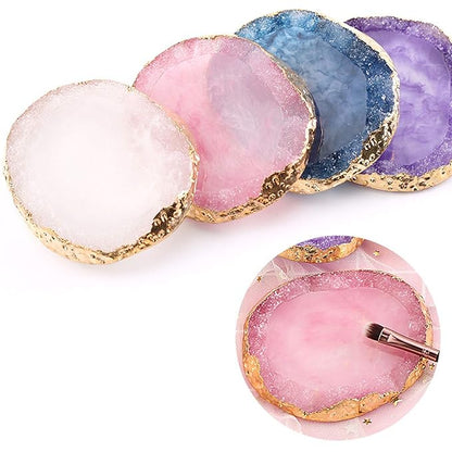 MISUD Resin Nail Art Palette, Golden Edge Paint