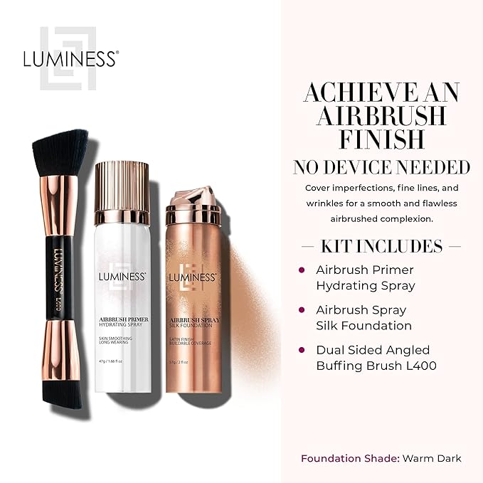 LUMINESS Airbrush Spray Silk Foundation Starter Kit - & Moisturizes