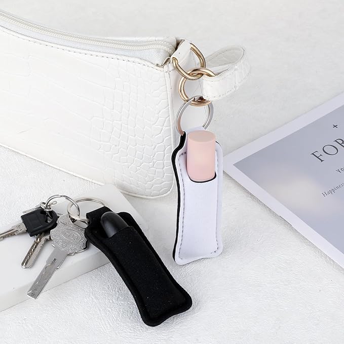 4 Pcs Keychain Chapstick Holder, Lipgloss Girls