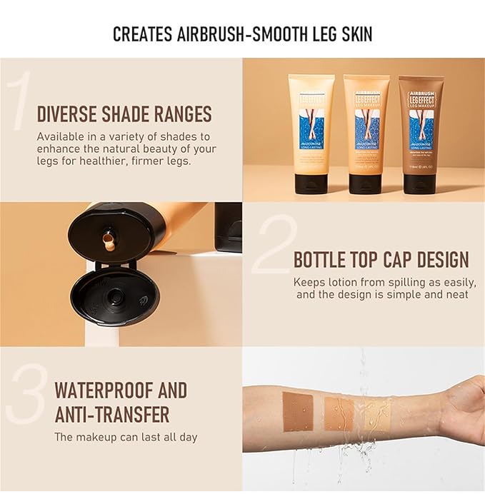 Leg Makeup Waterproof No Transfer, Leg Vein Cover 4oz