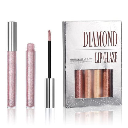 COOSA Glitter Liquid Lipsticks, Diamond Shimmer Metallic Lipstick Glitter