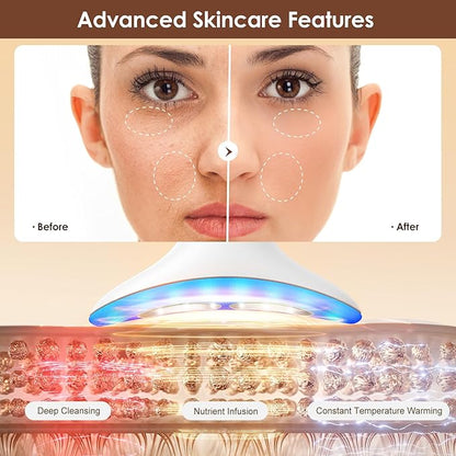 Facial and Neck Massager for Face, Neck - Skin Lifting & Firming - Wrinkle & Dark Circle Reducer - at Home Skin Care Face Sculpting Tool and Neck Massager-White