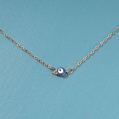 Boho Evil Eye Choker Necklace Blue
