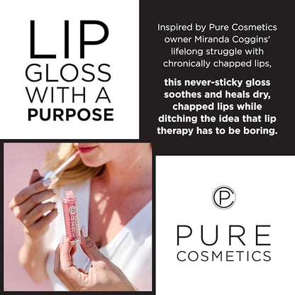 Pure Cosmetics Pure Illumination Lip Gloss - LED-lit Applicator w/Side Mirror - Non-Sticky, Moisturizing & Hydrating Lip Glosses - Soothes & Heals Dried Chapped Lips (Oopsy Daisy)