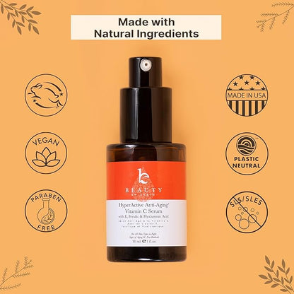 Face Serum - Vitamin C Serum for Face Anti Aging Serum with Hyaluronic Acid & Ferulic Acid Brightening Serum, Anti Wrinkle Serum for Face (2 Fl Oz)