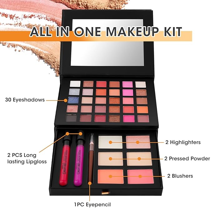 All in One Makeup Kit,Makeup Palette Includes 30