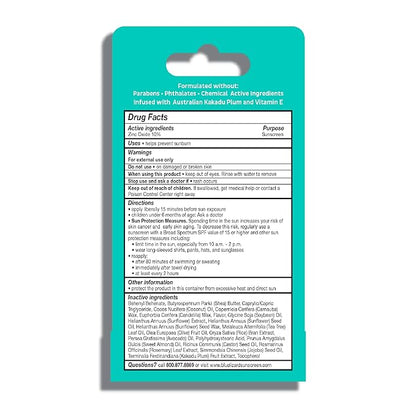 3-Pack Blue Lizard Mineral SPF 15 Lip Balm: Broad Spectrum Sun Protection, Natural Coconut Flavor, 8 Natural Oils, Infused with Australian Kakadu Plum, Rich in Vitamin C, Vegan, Each Tube 0.13 oz.