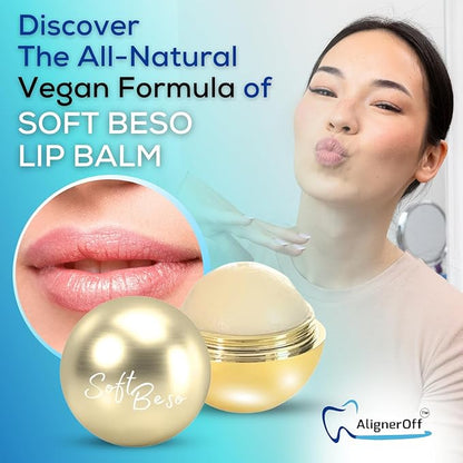 SoftBeso Lip Balm| Gold-Vanilla Flavor| Vegan