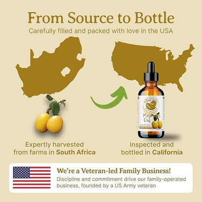 Bella Terra Oils - Marula Oil for Face 8 oz - Cold-Pressed Essence, A Symphony of Essential Fatty Acids, for an Enriched Skin Experience