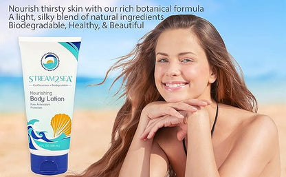 STREAM 2 SEA 6 Pack Natural Travel Sized Toiletries, 1oz Paraben Free Sample Size Shampoo, Conditioner, Lotion, Mineral Sunscreen SPF 20 and SPF 30 and After Sun Gel