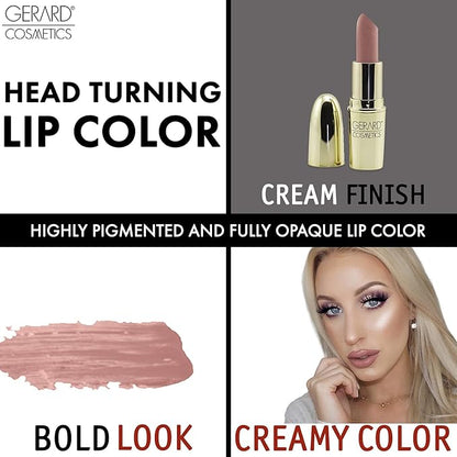 Gerard Cosmetics Lipstick Buttercup | Nude Pink Buttercup Lipstick with Luxe Satin Finish | Highly Pigmented, Smooth Formula with Hydrating Ingredients | Long Lasting | Cruelty Free & Made in USA