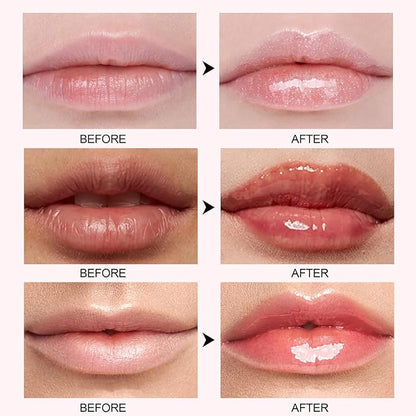 6 Colors Lip Plumper, Hydrating & Smooth Lip Wrinkles, Enhancing Plump Effect for Fuller Lips High Shine Lip Glaze Long Lasting Nourishing Lip Plumper for Women Girls (# 04)