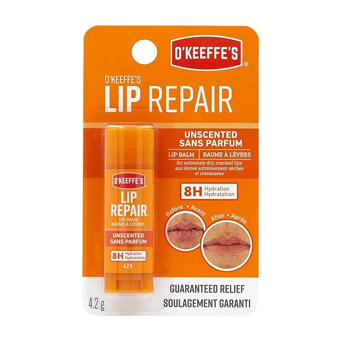 O'Keeffe's Unscented Lip Repair Lip Balm Lips,
