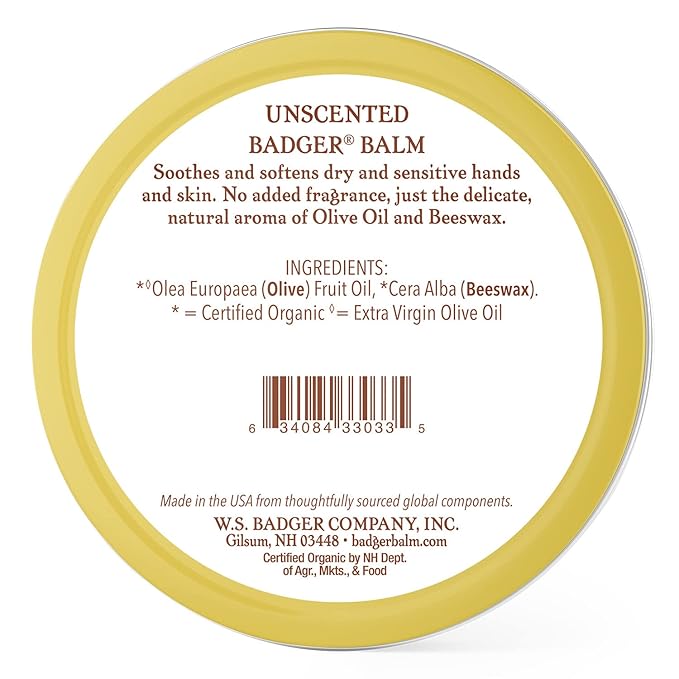 Badger - Unscented Dry Skin Balm,