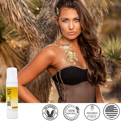 Caramel Cream Tanning Mousse | Easy Application & Instant Gratification | Dries Immediately Without Leaving You Sticky | Non-Scented, Streak Free