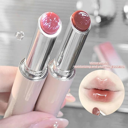 6 Colors Jelly Glossy Lipstick, 6Pcs Nude to Glossy