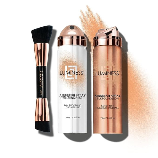 LUMINESS Airbrush Spray Silk Foundation Starter Kit - & Moisturizes