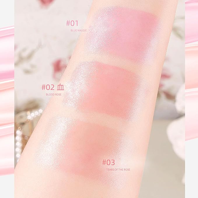 Pack of 3 Flower Jelly Lipstick Set Temperature Change Moisturizer Long Lasting Nutritious Balm Magic Color Change Lip Gloss