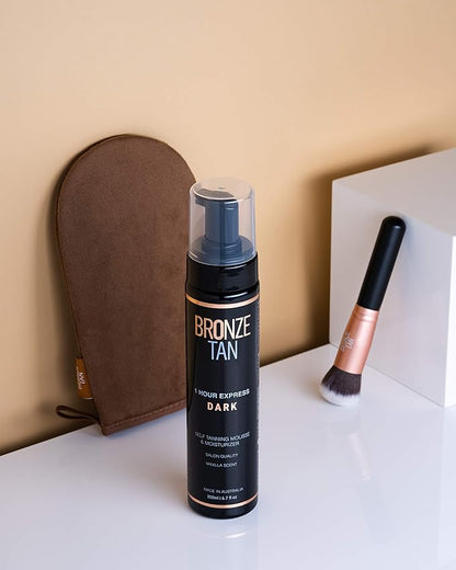 Bronze Tan Self Tanning Mitt Applicator With Thumb - Self Tanner Mitt for Application of Self Tanning Mousse or Lotion - Machine Washable And Reusable Ultra Soft Tanning Glove For Self Tan