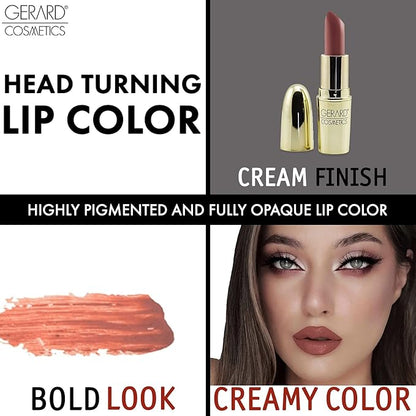 Gerard Cosmetics Lipstick French Toast | Warm Nude Lipstick with Comfort Matte Finish | Highly Pigmented, Smooth Formula with Hydrating Ingredients | Cruelty Free & Made in USA