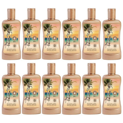 Panama Jack Sunscreen Tanning Lotion - SPF 4, PABA, Paraben, Gluten & Cruelty Free, Antioxidant Moisturizing Formula, 6 FL OZ (Pack of 12)