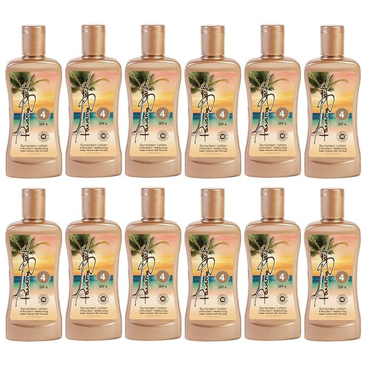 Panama Jack Sunscreen Tanning Lotion - SPF 4, PABA, Paraben, Gluten & Cruelty Free, Antioxidant Moisturizing Formula, 6 FL OZ (Pack of 12)