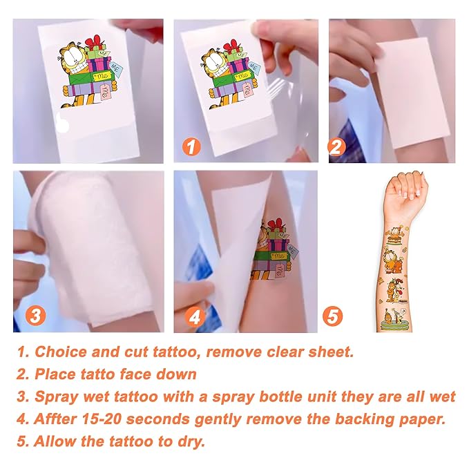 Temporary Tattoos Sticker for Christmas, Birthday, Concert, Temporary (Yellow 50PCS)