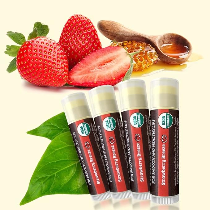 USDA Organic Lip Balm 4-Pack by