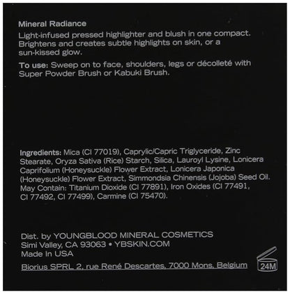 Youngblood Mineral Cosmetics Natural Radiance Bronzer/Highlighter - 9. oz (Sunshine) 5 g