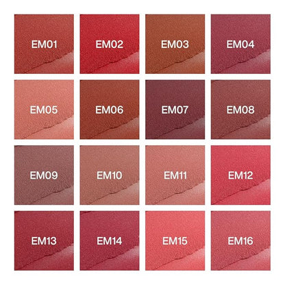 INTO YOU Matte Lipstick, Super Stay Lipstick for Women, Waterproof, Long Lasting Lipstick, High Impact Lipcolor with Lightweight Lip Mud Texture, Dual-use for Lips and Cheek, Red Lipstick (EM112)